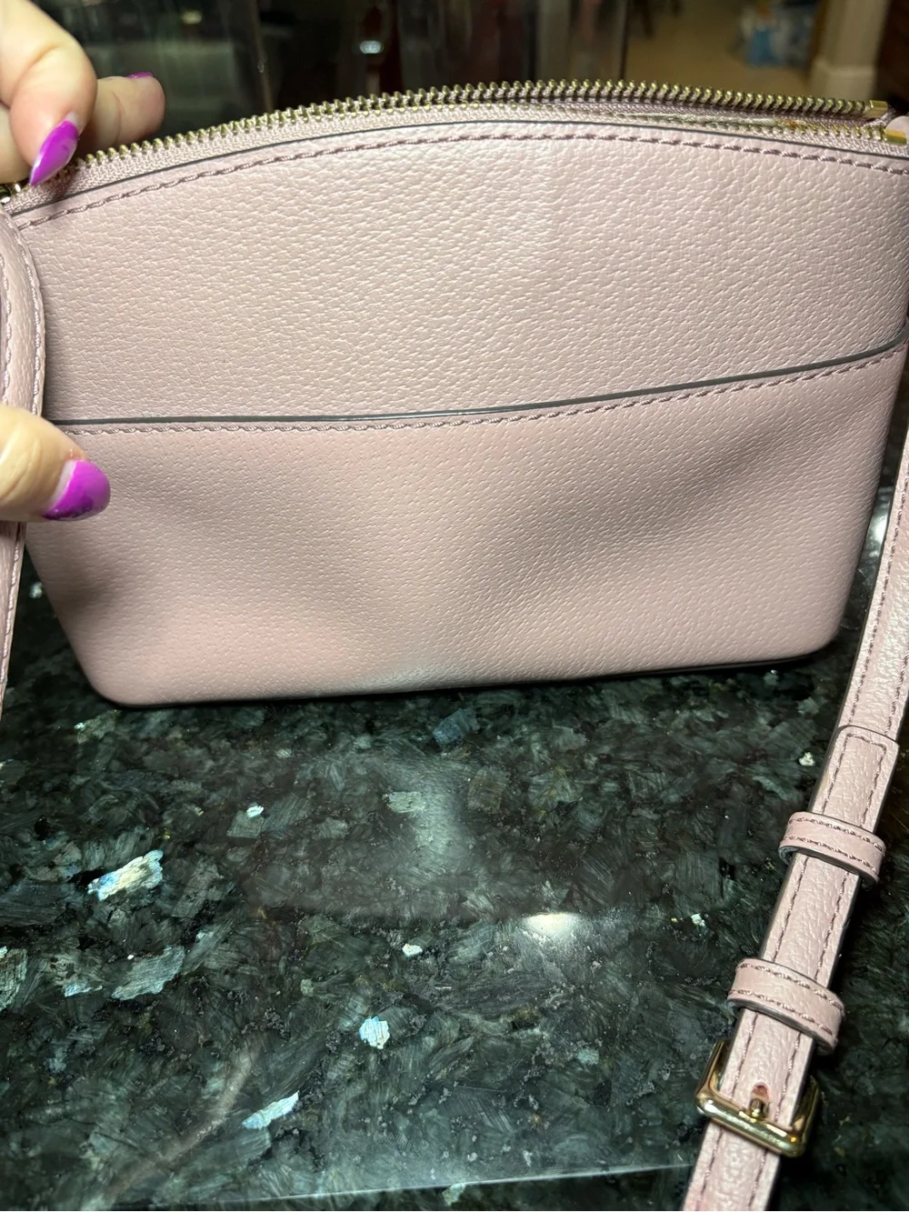 kate spade Light Pink Leather Crossbody Bag with Gold Hardware